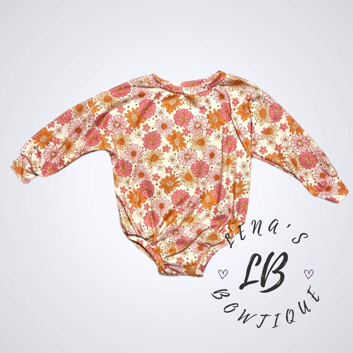 18/24m Sweater Romper-Tan Floral