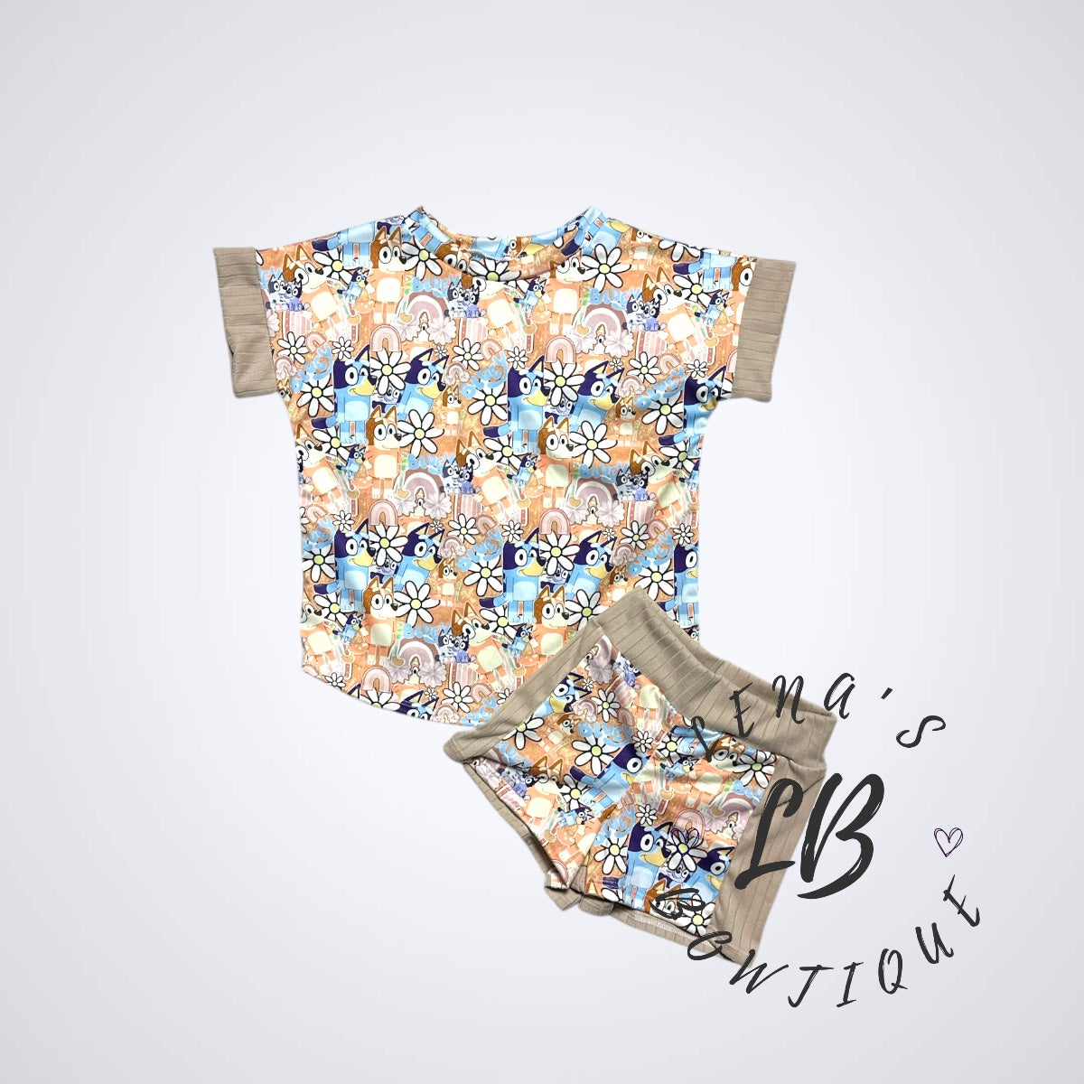 2T Slate Short Set -Bluey