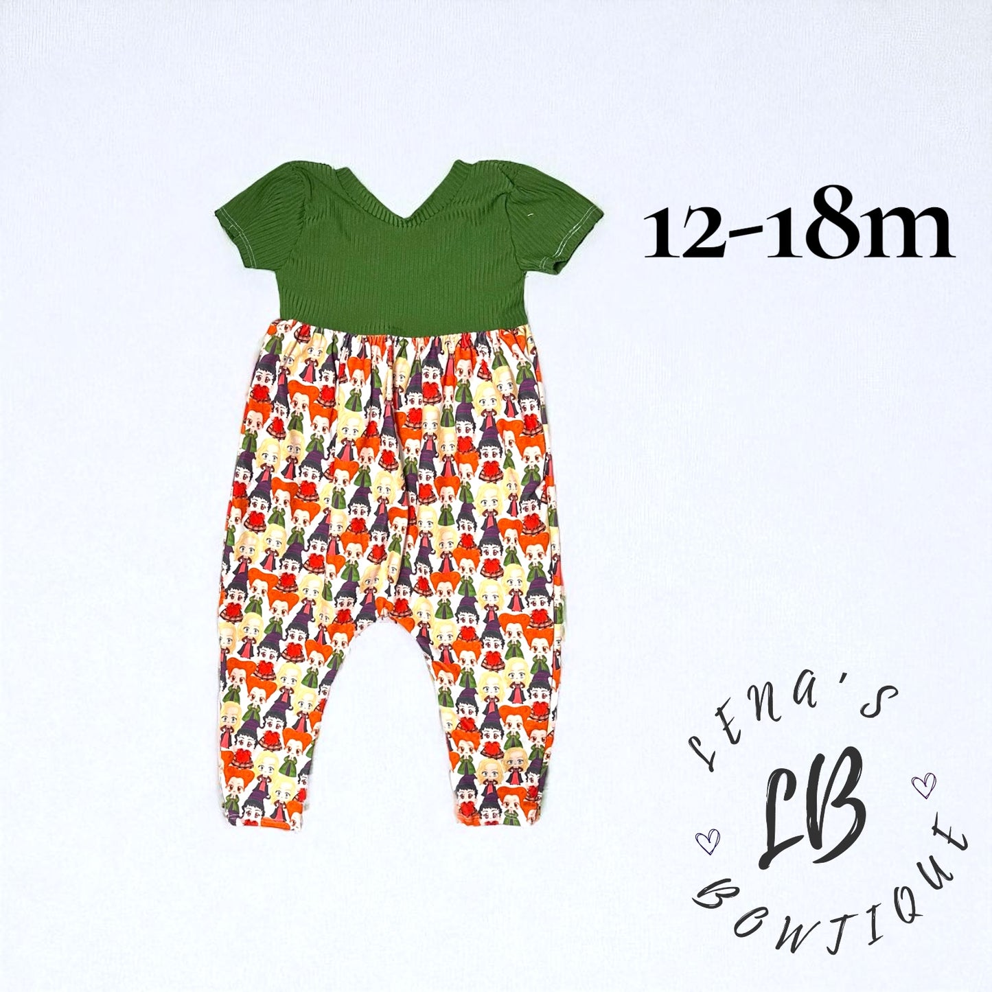 12-18m Scoop Back Pant Romper-Hocus Pocus