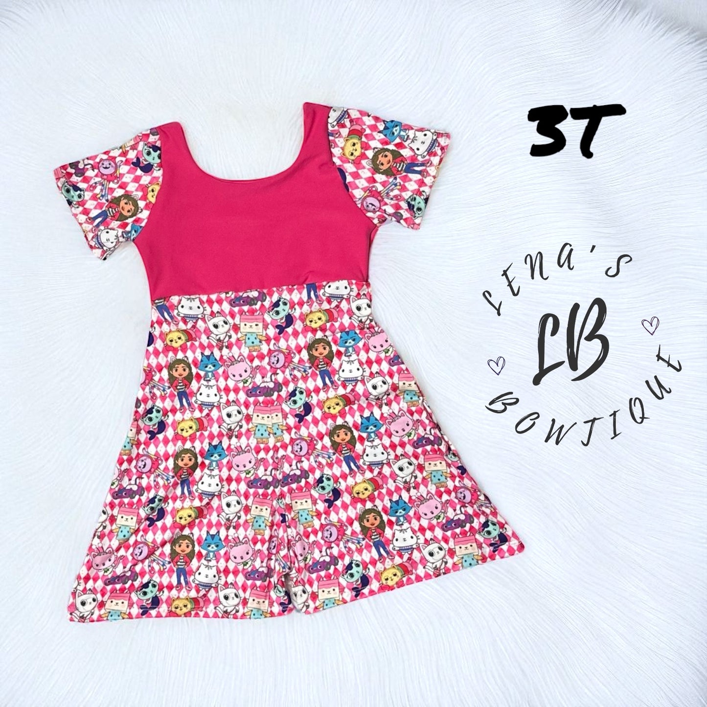 3T Petal Short Romper-Gabby