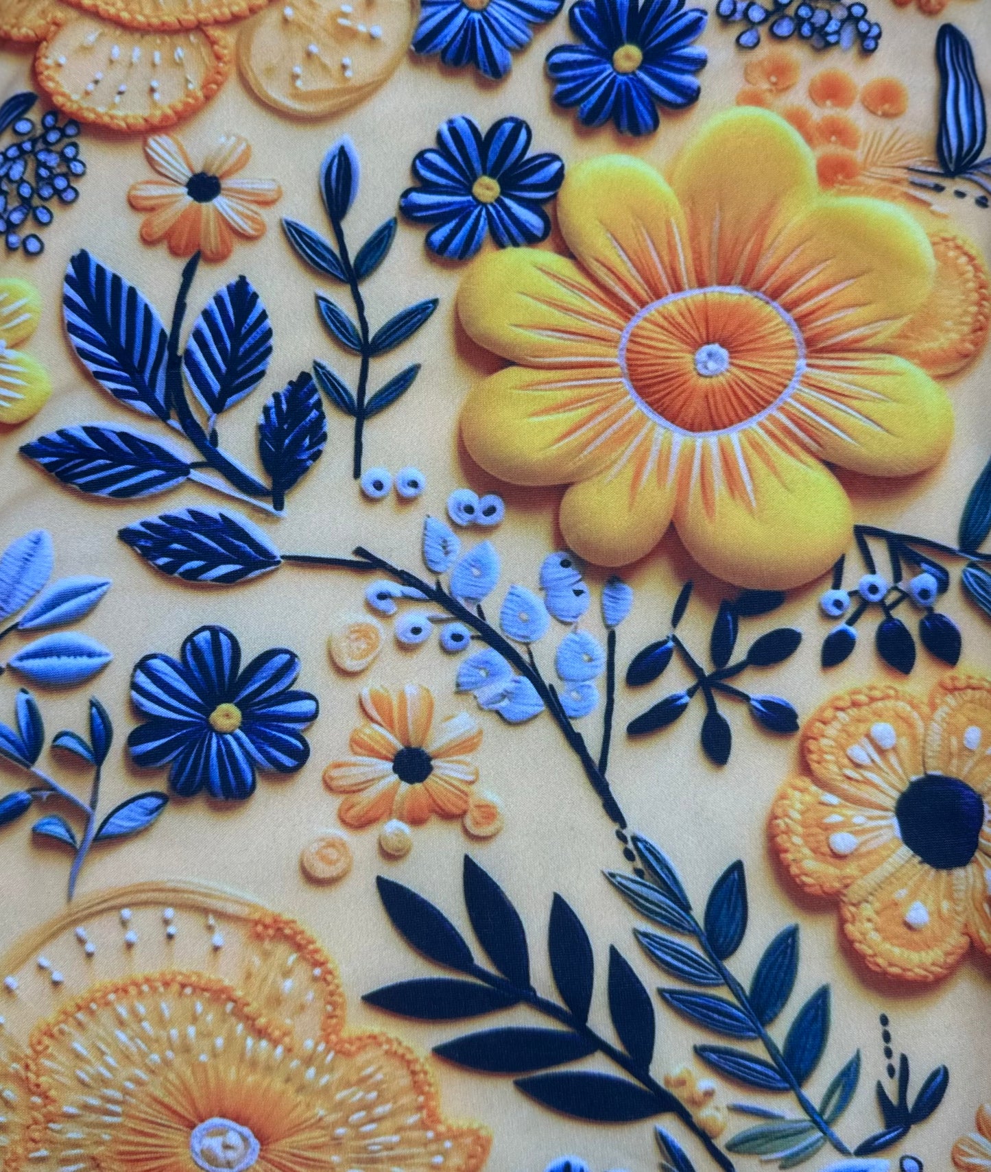 Yellow Blue Floral -F2