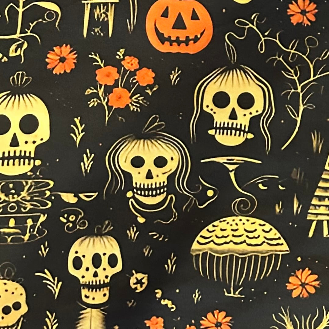 Vintage Skull Pumpkin-B2