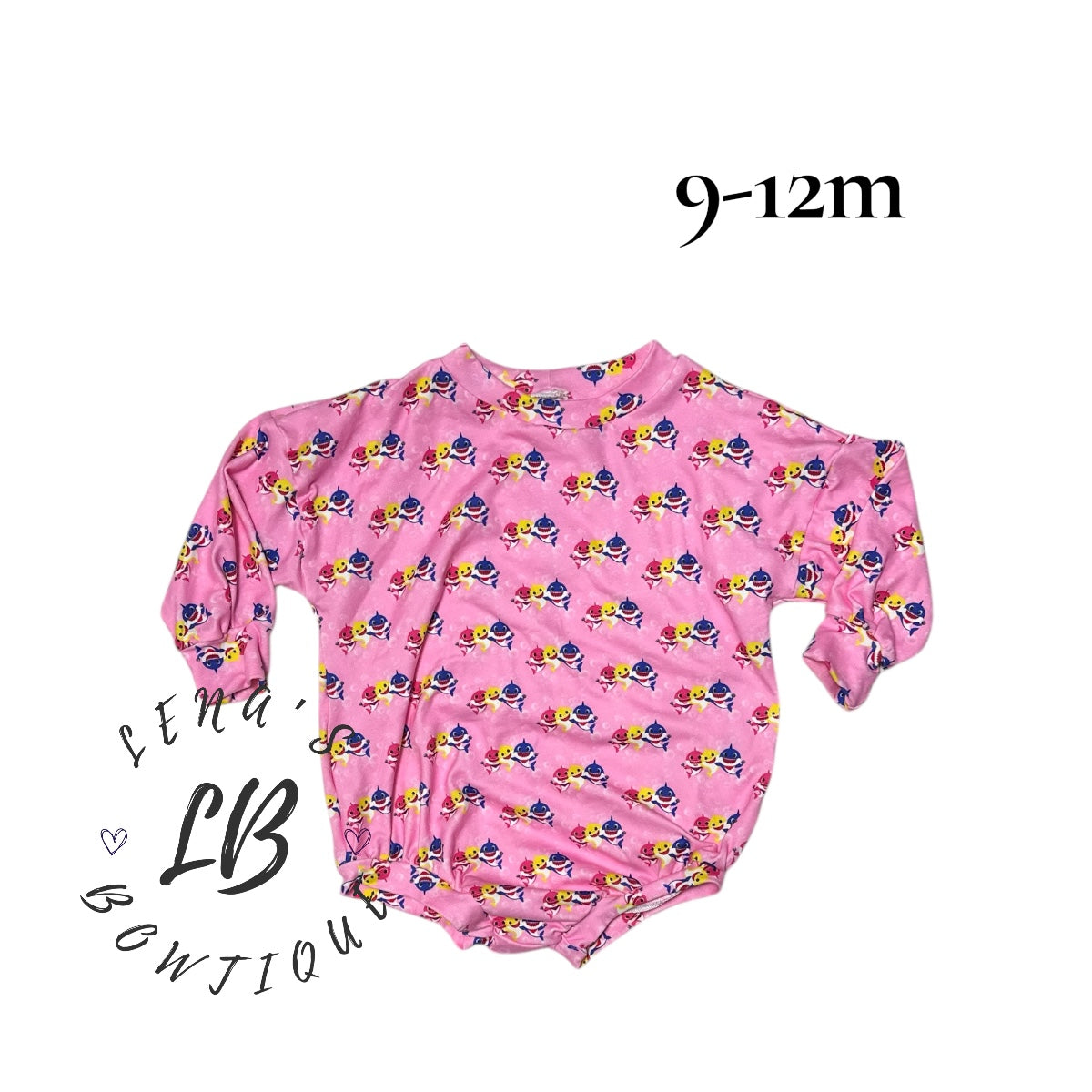 9-12m Sweater Romper-Baby Shark