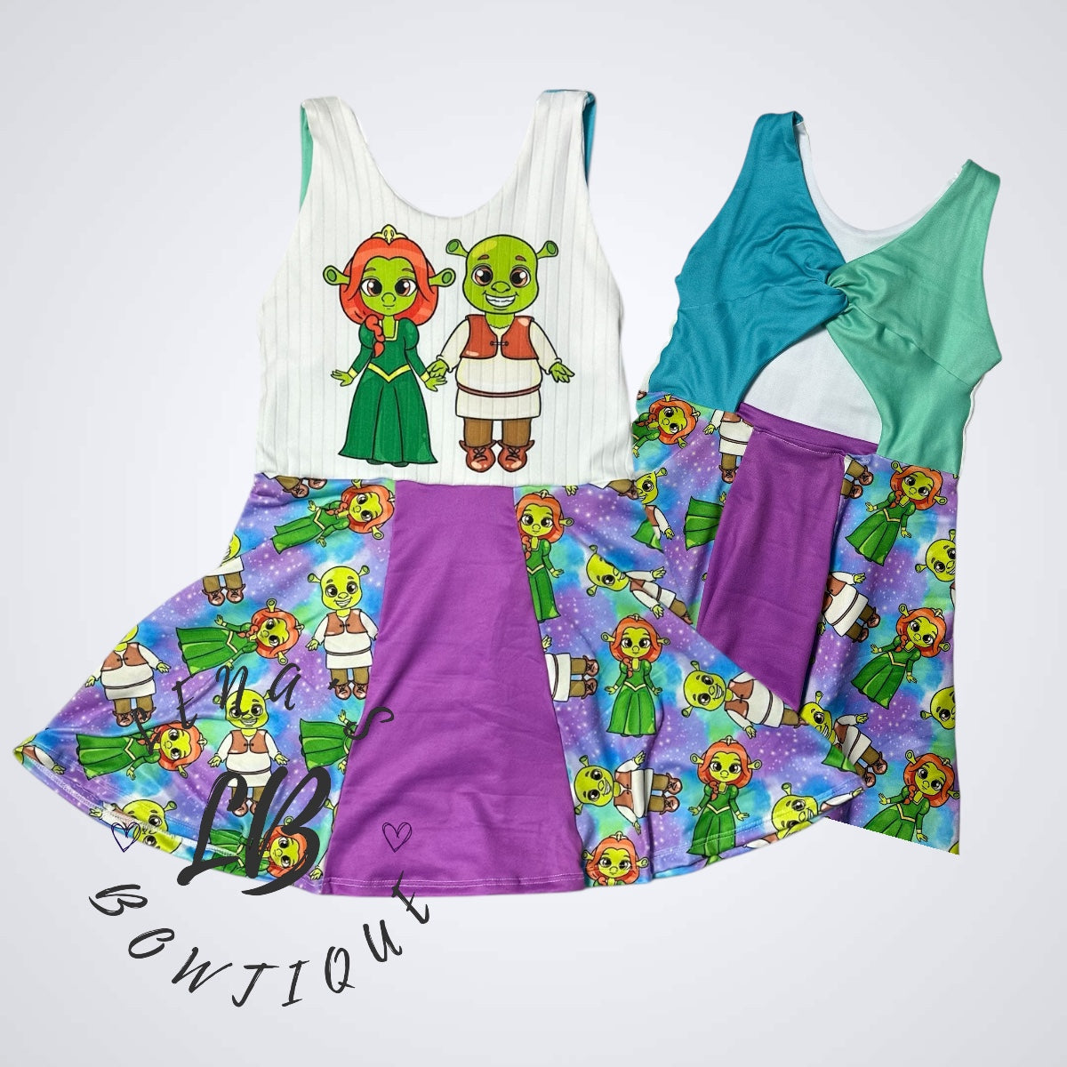 6y Sel Sub Mini Dress-Shrek