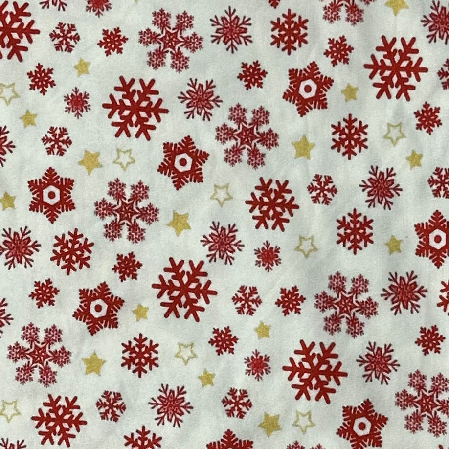 Red Gold Snowflake Christmas
