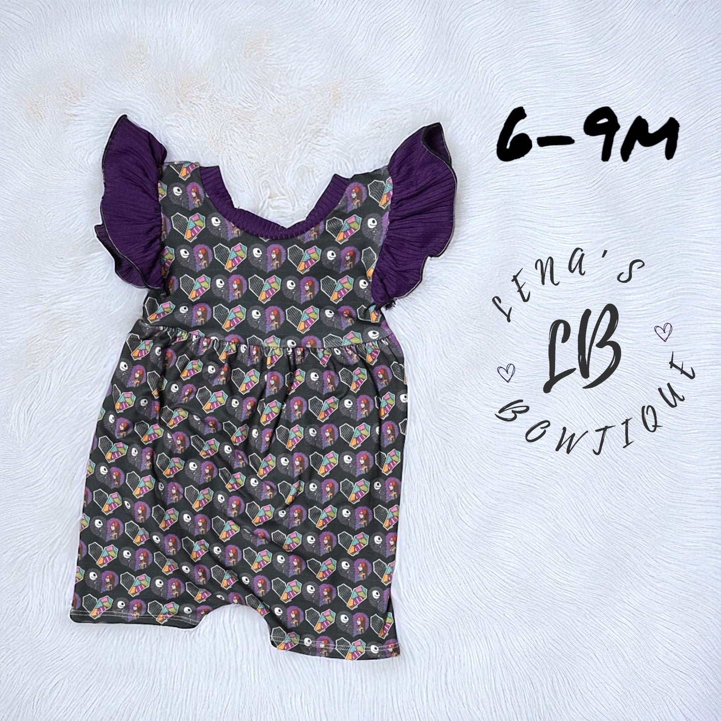 6-9m Scoop Back Short Romper-NBC