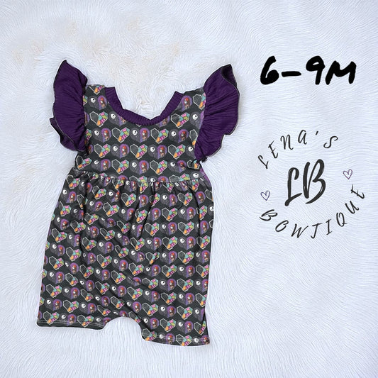 6-9m Scoop Back Short Romper-NBC