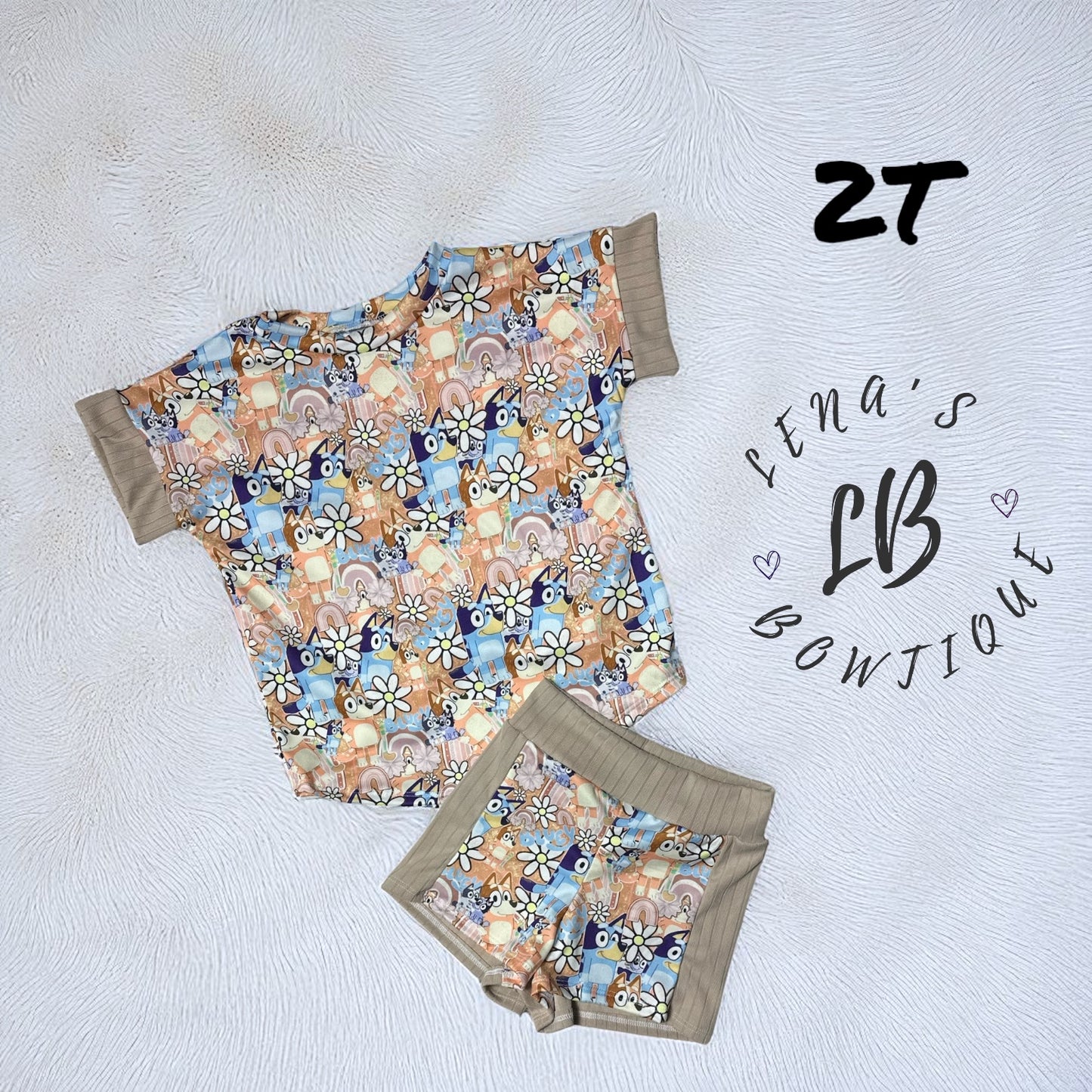 2T Slate Short Set -Bluey