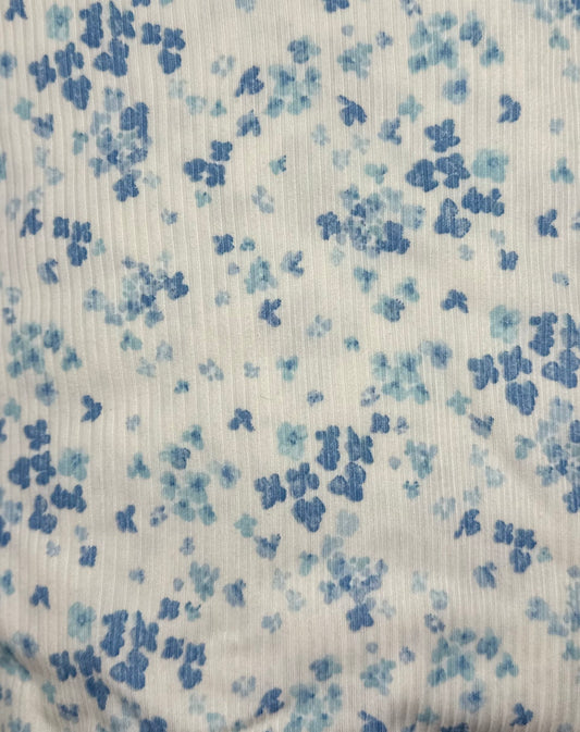 H1-Blue Floral (Rib)