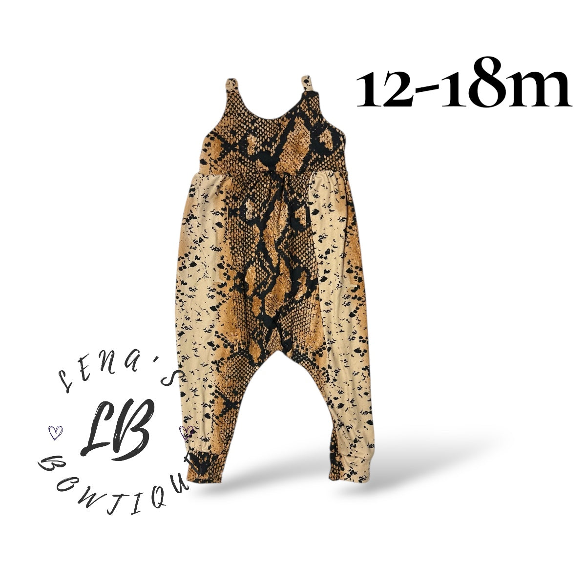 12-18m Strappy Romper-Animal