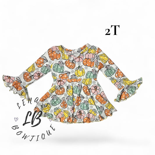 2T Peplum-Pumpkin