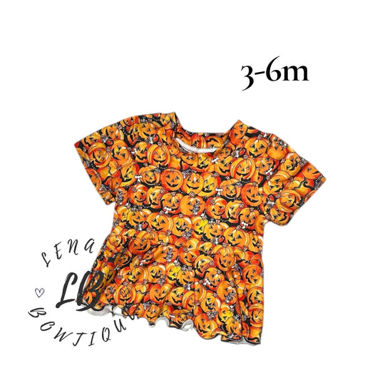 3-6m Basic Peplum-Pumpkins